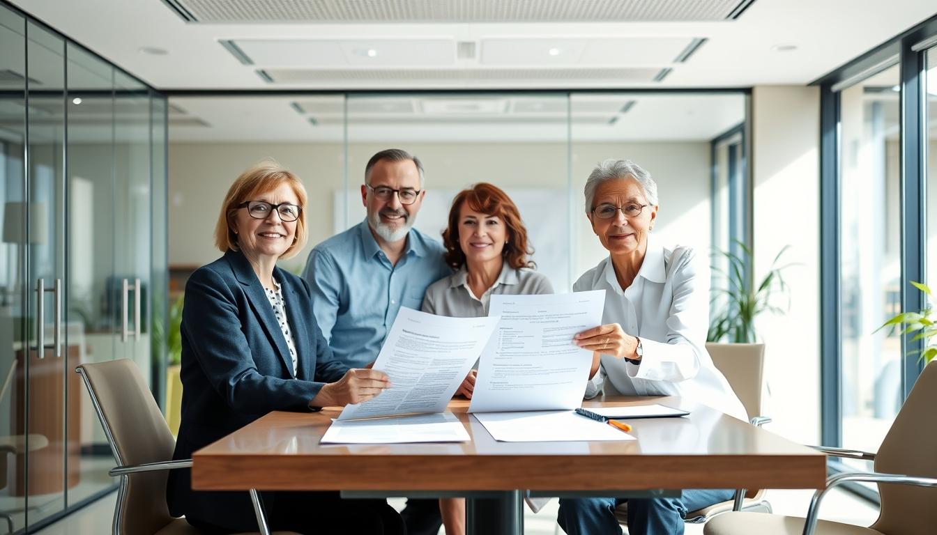 Senior legal team and family support